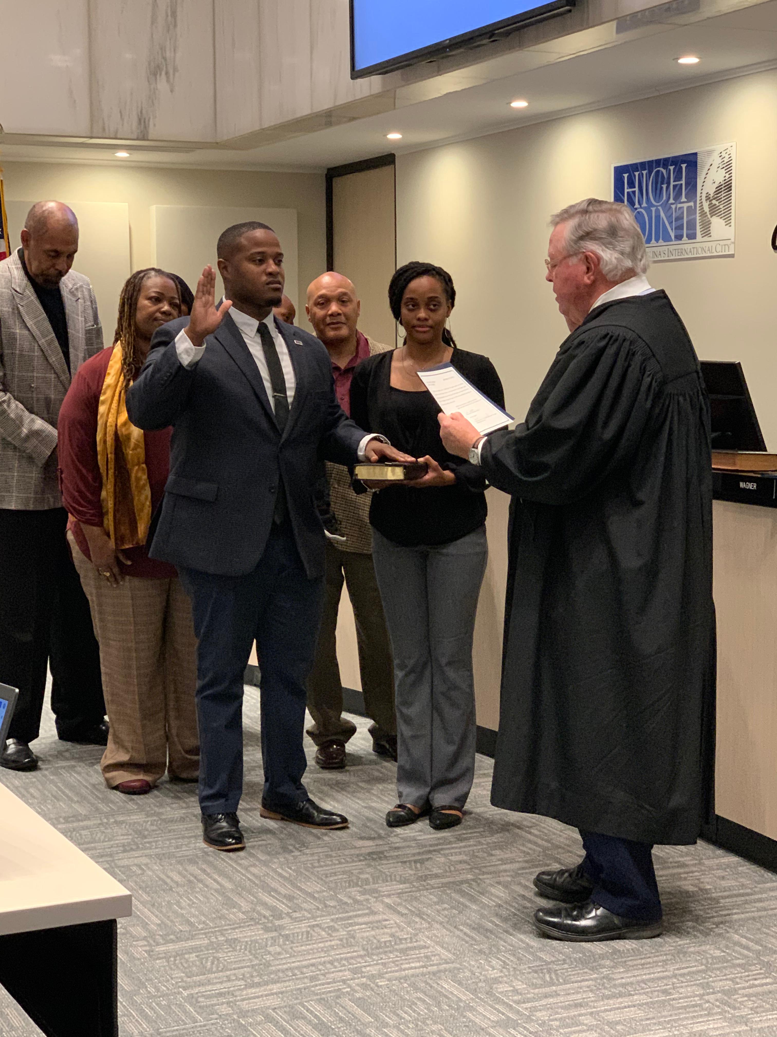 Being sworn in (Dec 2019) - photo